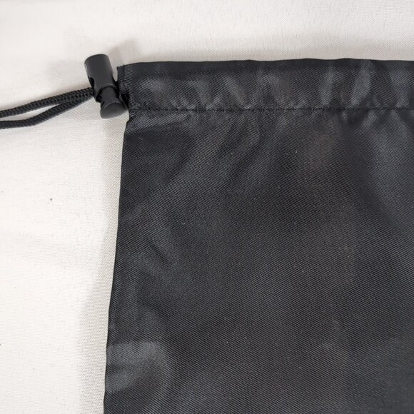 Lululemon Top Drawstring Black Bag Shoes Gym Clothes White Logo Storage Dust - Picture 5 of 8